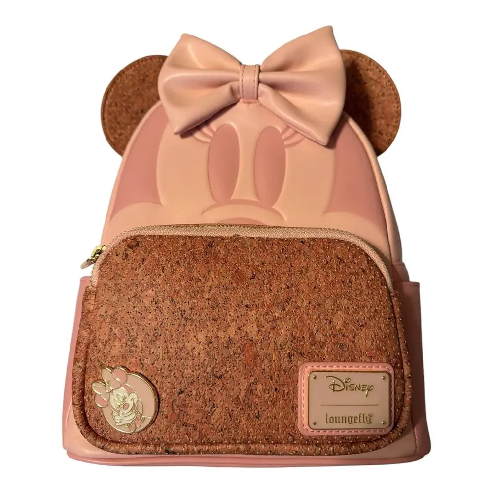 Loungefly Disney Minnie Mouse Corkboard Pin Pink Mini Backpack NWT
